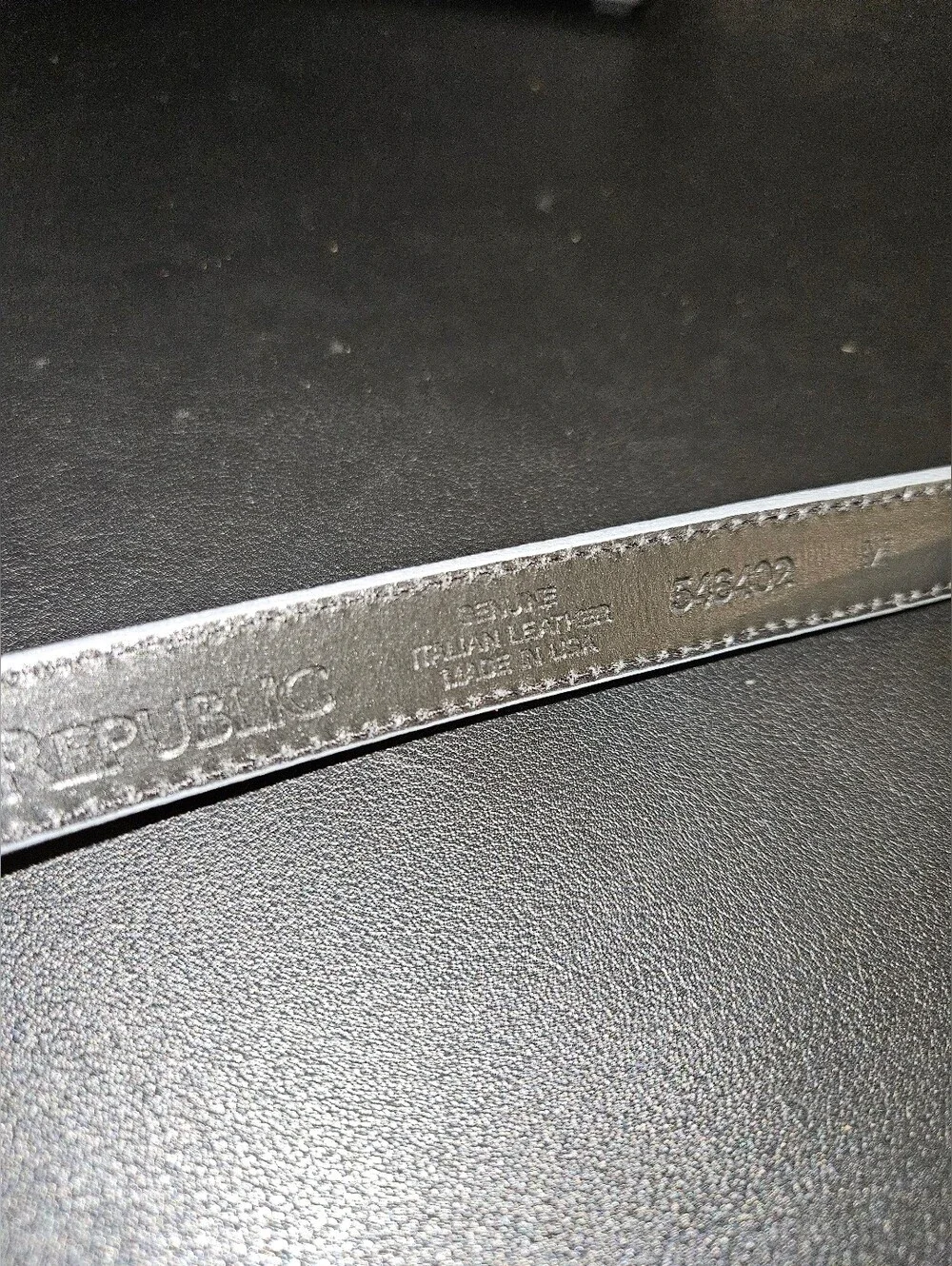 Banana Republic Women's Y2K Silver Metallic Italian Leather Belt Size M